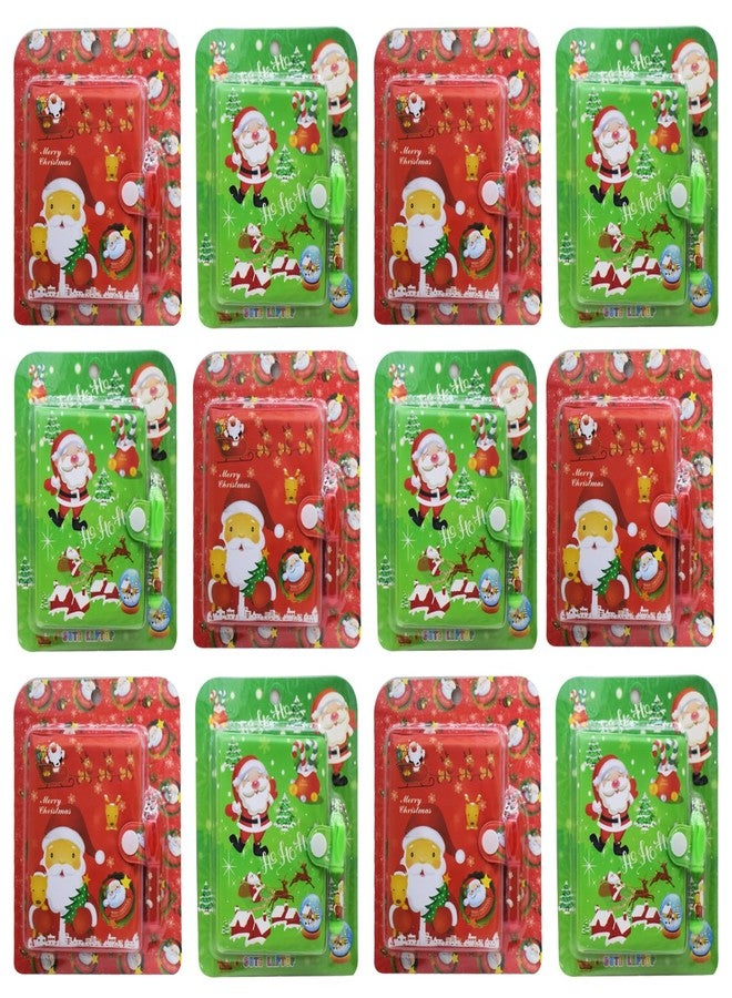 Asera Christmas Gift set with Pocket Diary and cute Little Pen Set for Kids Birthday Return Gifts for X-mas Theme Party (Set of 12) - Image 1